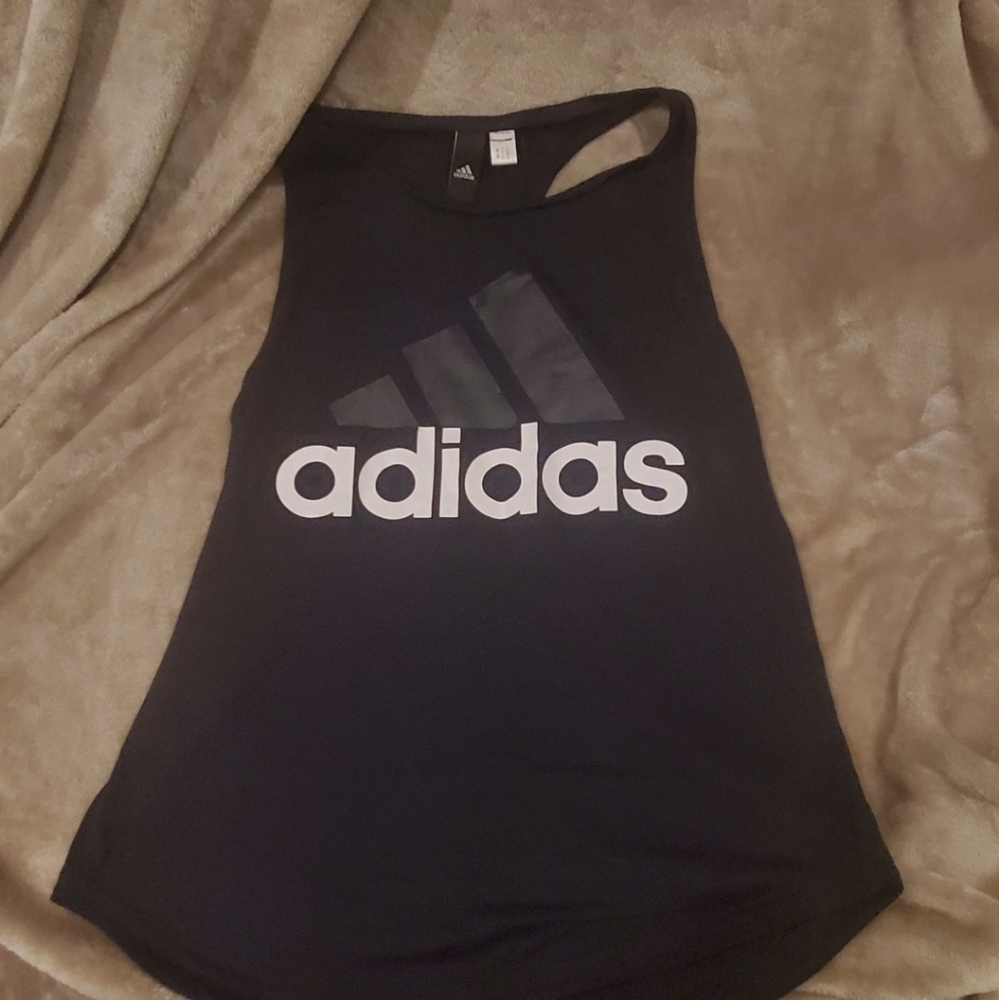 Navy Blue Adidas Racer-back
